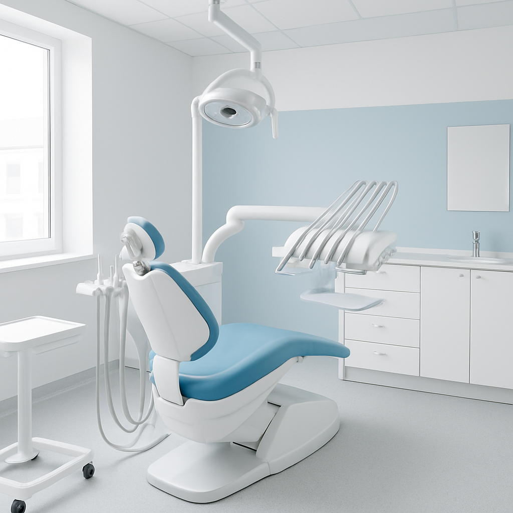 Modern independent dental and medical practice treatment room interior